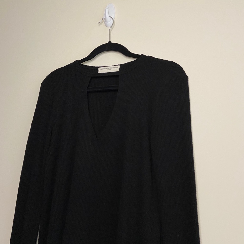 UO+PROJECT SOCIAL T Black Cutout Long Sleeve Top - Picture 5 of 10